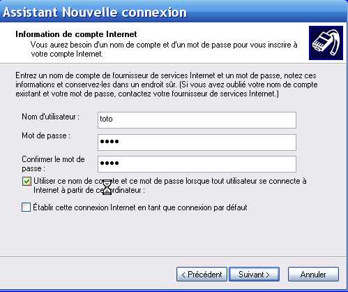 tutorial de création de connection internet 10