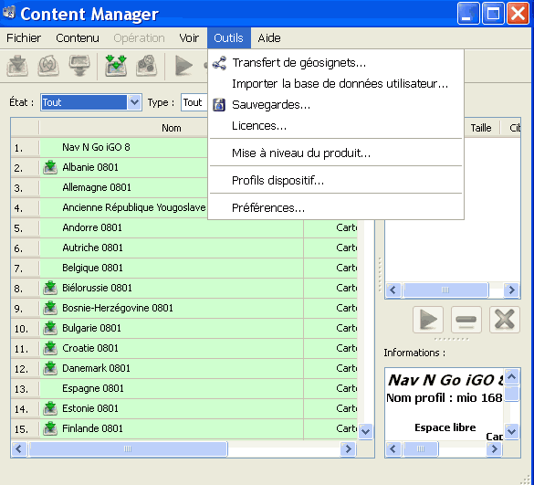 content manager logiciel de gestion de votre carte sd