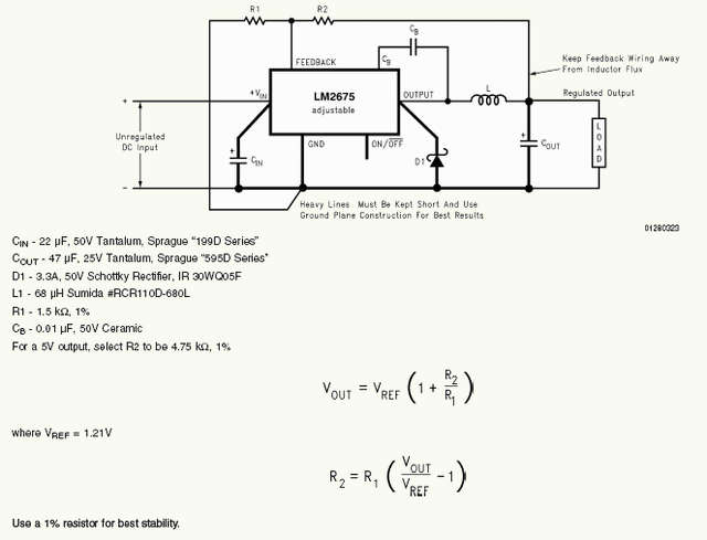 shéma du lm 2675 ajustable