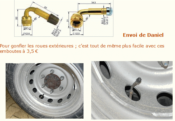 embouts de daniel pour faciliter le gonflage