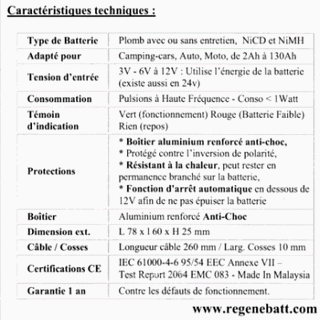 caractéristiques de sulfabatt