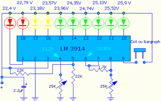 voltmètre  à led