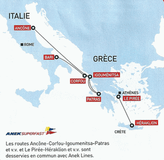 de l'italie  à la grèce avec superfast